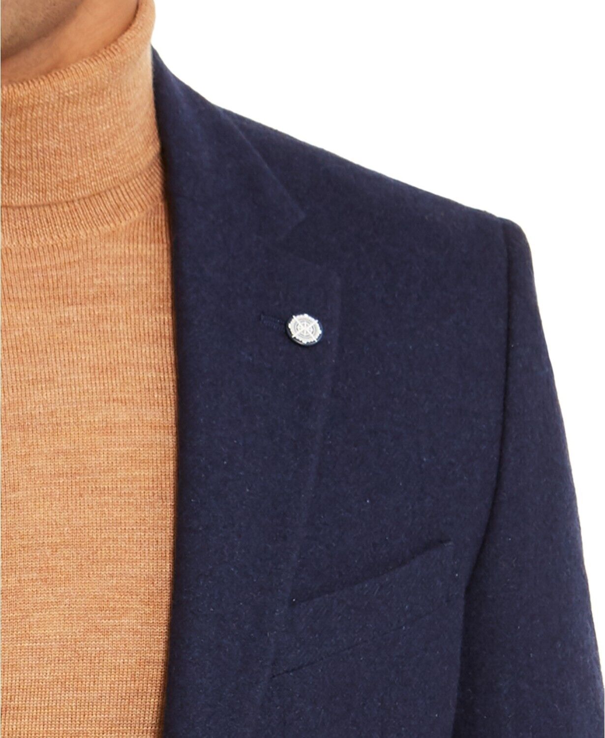 Nautica Mens Modern-Ft Solid Sport Coat 36R Navy Blue