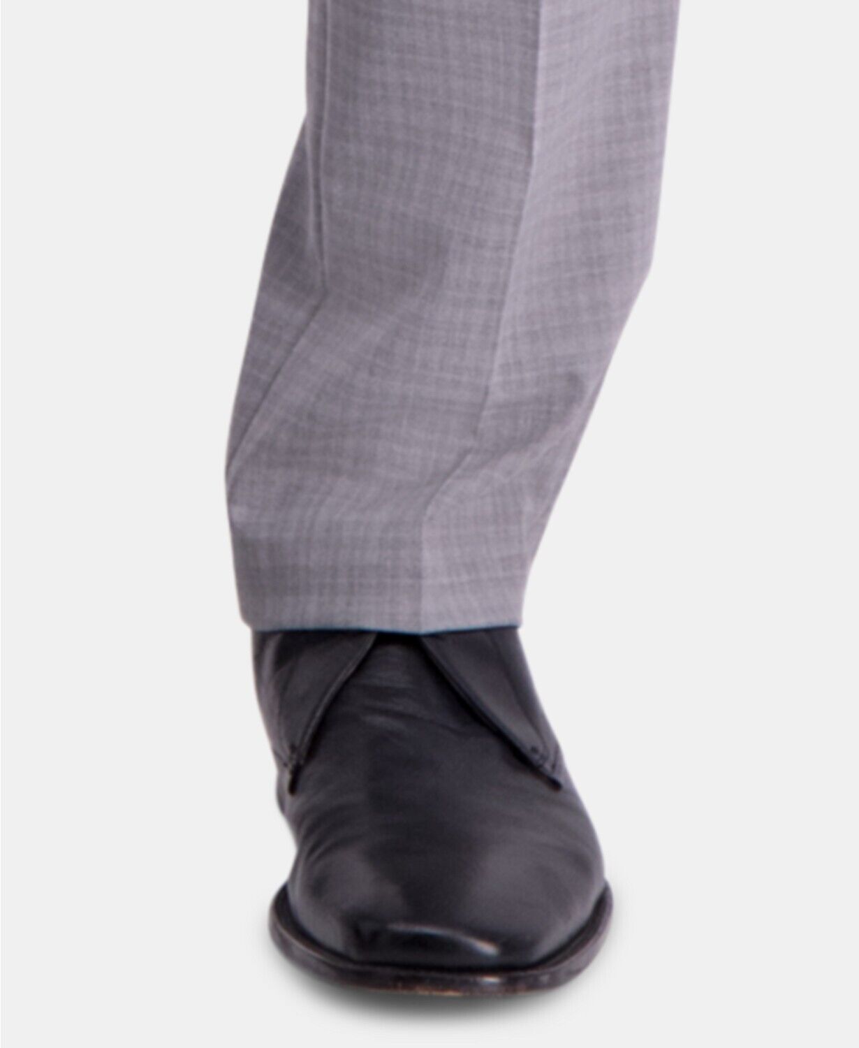 Kenneth Cole Slim-Fit Performance Stretch Mini-Plaid Dress Pants 36 x 32 Grey