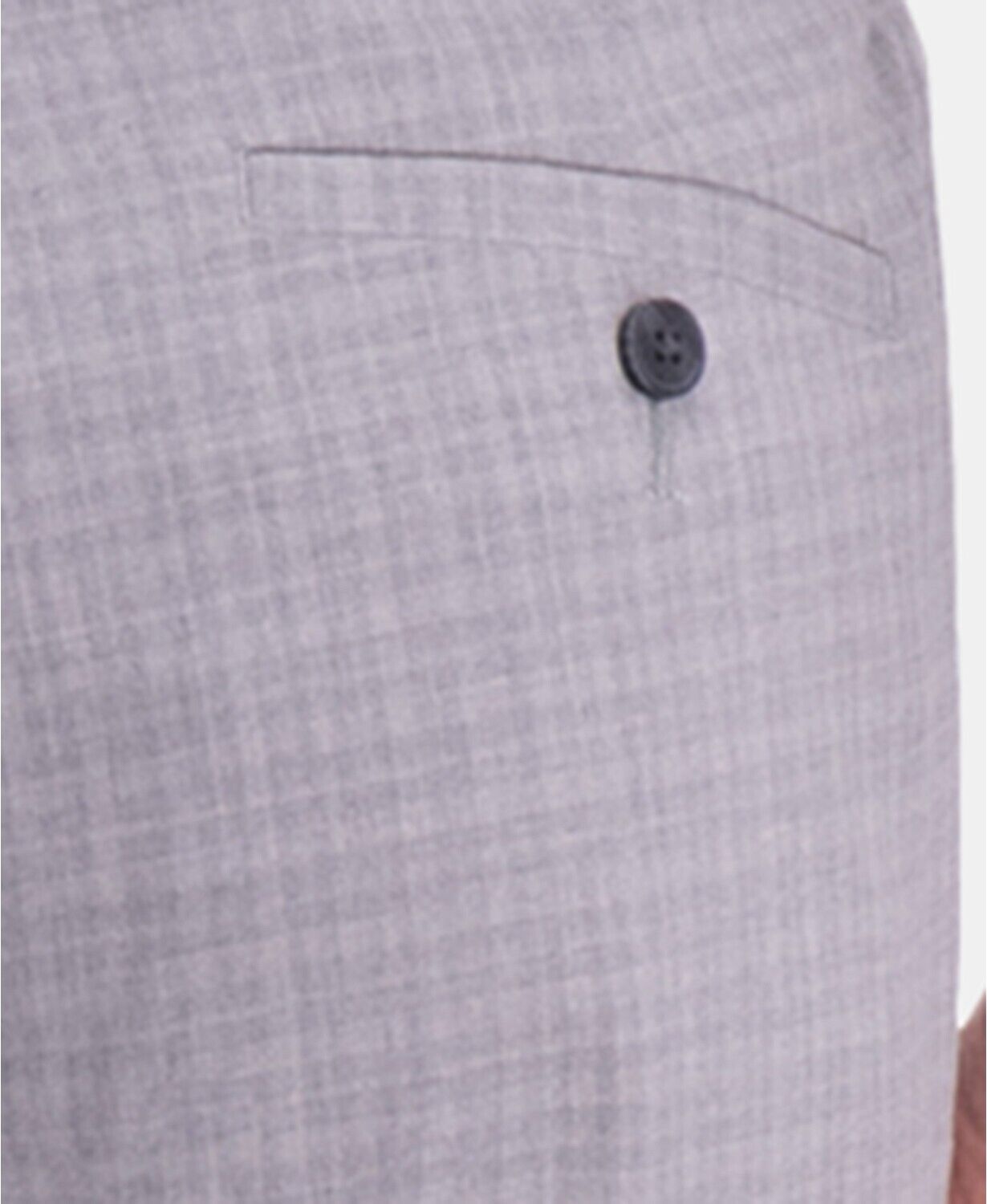 Kenneth Cole Slim-Fit Performance Stretch Mini-Plaid Dress Pants 38 x 30 Grey