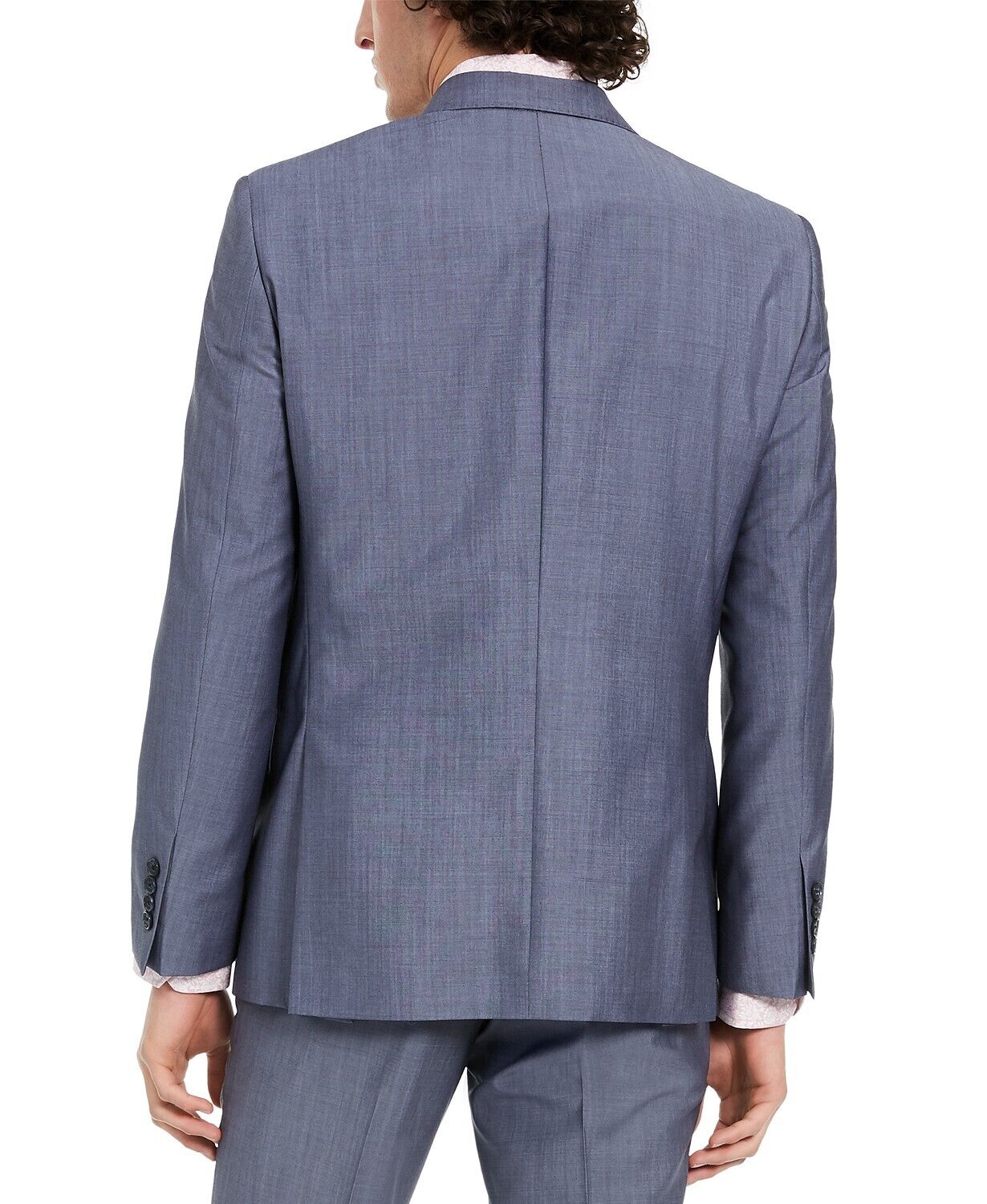 DKNY Men's Slim-Fit Stretch Suit Jacket 46R Blue
