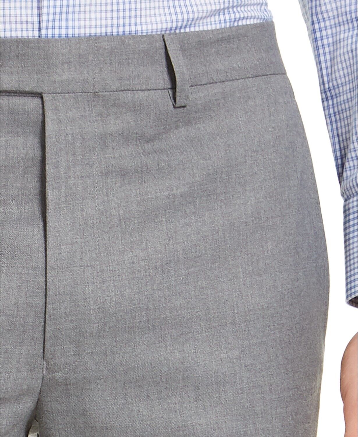 Lauren Ralph Lauren Classic-Fit UltraFlex Micro-Twill Dress Pants 36 x 34 Grey