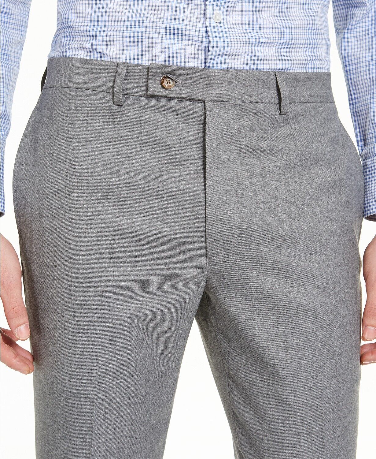 Lauren Ralph Lauren Classic-Fit UltraFlex Micro-Twill Dress Pants 36 x 34 Grey
