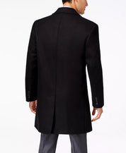 London Fog Mens Signature Wool Blend Top Overcoat  42 S Black