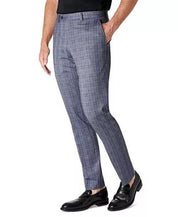 MICHAEL KORS Men's Modern-Fit Plaid Knit Suit Dress Pants Blue 30 X 32