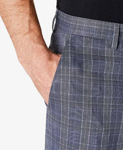 MICHAEL KORS Men's Modern-Fit Plaid Knit Suit Dress Pants Blue 30 X 32
