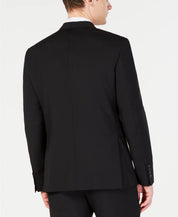 DKNY Men's Modern-Fit Stretch Black Solid Suit Jacket 38S
