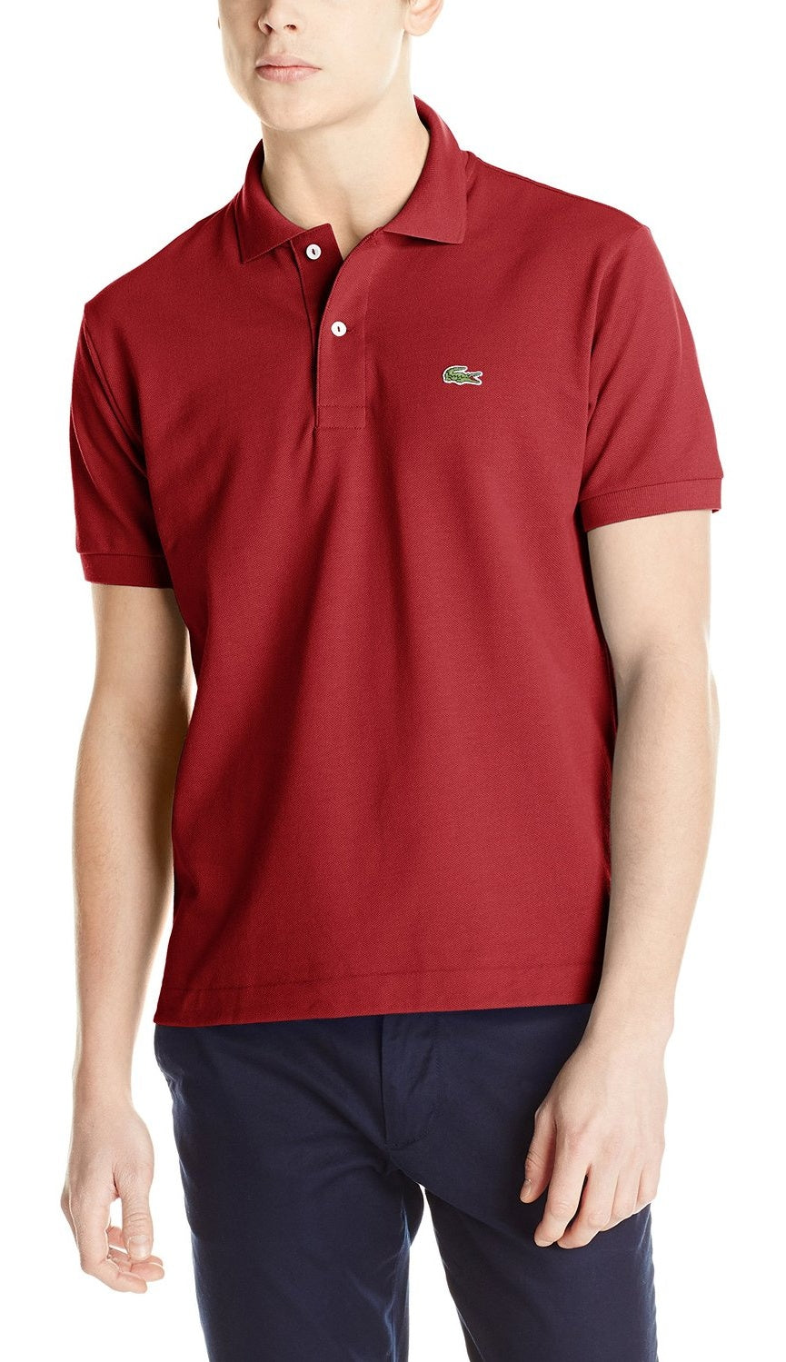 Lacoste Men's L.12.12 Classic Fit Short Sleeve Piqué Polo Shirt Red Small