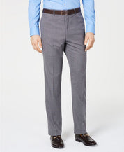 Vince Camuto Slim Stretch Wrinkle-Resistant Gray Textured Dress Pants 32 / 34