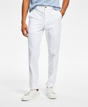 Calvin Klein Mens Slim Fit Solid Performance Dress Pants 30 X 30 White