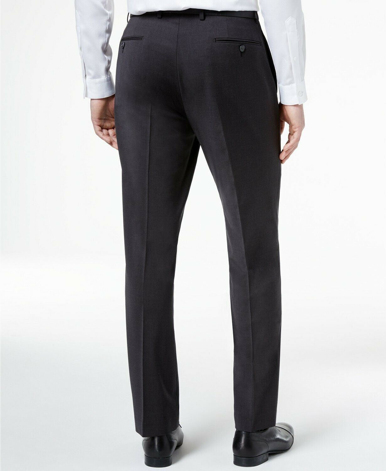 Calvin Klein Men's Skinny Fit Infinite Suit Dress Pants Charcoal Grey 40 x 34