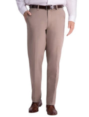 Haggar Mens Classic fit Cotton Dress Pants 40 / 32 Beige Solid