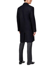 London Fog Mens Big and Tall Signature Wool-Blend Overcoat Coat 60 L Black