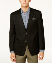 Michael Kors Mens Classic fit Sport Coat Blazer 48 L Black Solid Stretch