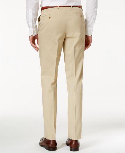 Bar Iii Men Slim fit Dress Pants 32 / 30 Beige Solid Stretch