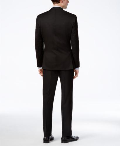 Alfani Men Slim fit Blazer 54 R Black Solid Stretch