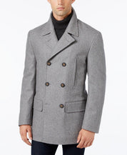 Lauren Ralph Lauren Mens Classic fit Double Breasted Peacoat Coat 38 R Grey