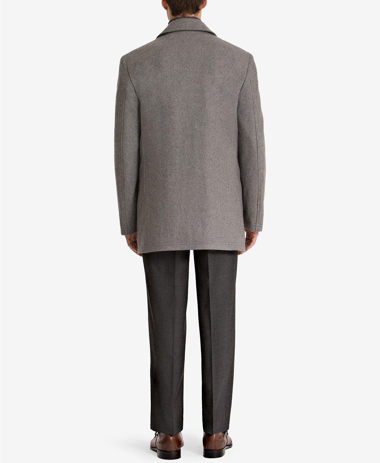 Lauren Ralph Lauren Mens Classic fit Double Breasted Peacoat Coat 38 R Grey