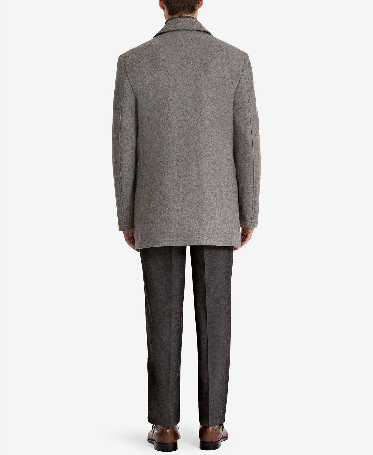 Lauren Ralph Lauren Mens Classic fit Double Breasted Peacoat Coat 36 R Grey