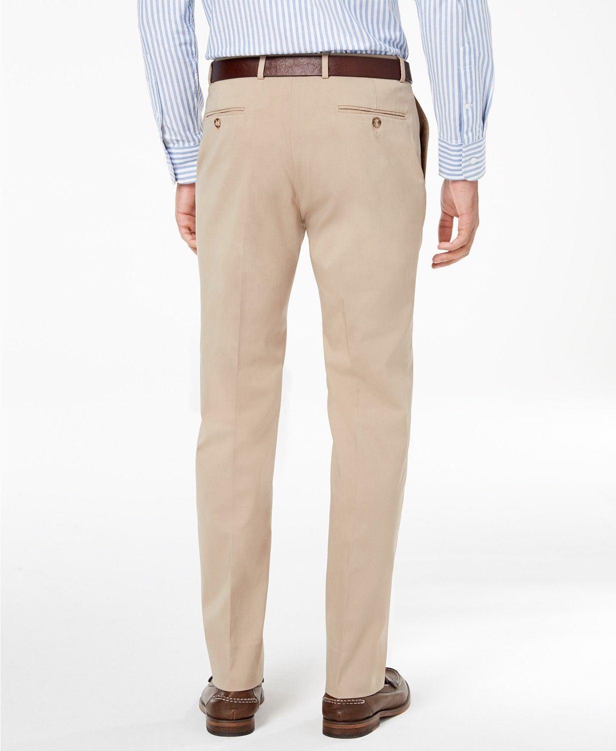 Tommy Hilfiger Men's Modern-Fit Th Flex Stretch Performance Pants 34 / 32 Tan