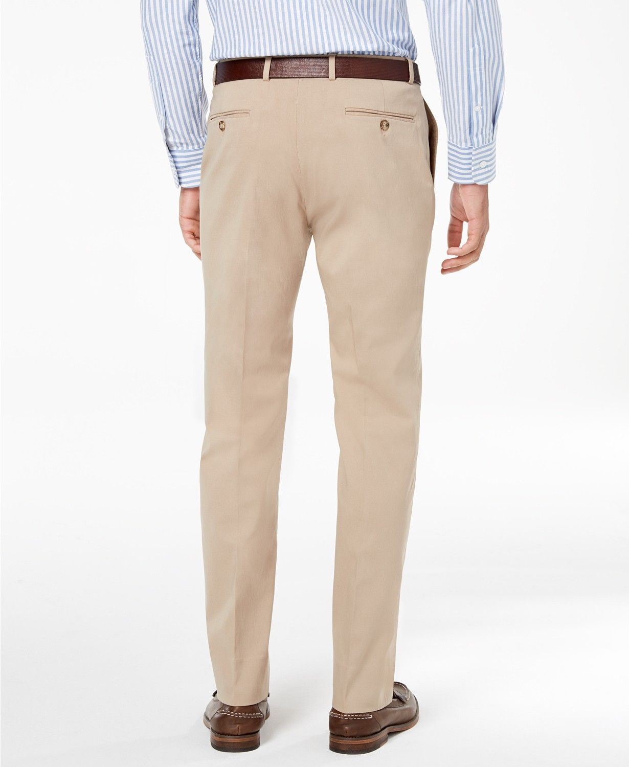 Tommy Hilfiger Mens Modern fit Dress Pants 34 / 32 Beige Solid
