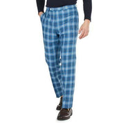 Lauren Ralph Lauren Mens Norton Blue Stretch Plaid Classic Fit Pants 40 x 32
