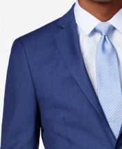 Calvin Klein Mens Slim fit Suit Jacket Blazer 46 R Blue Solid Stretch