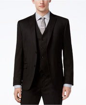 Alfani Mens Slim fit Suit Jacket Blazer 46 L Black Solid Stretch