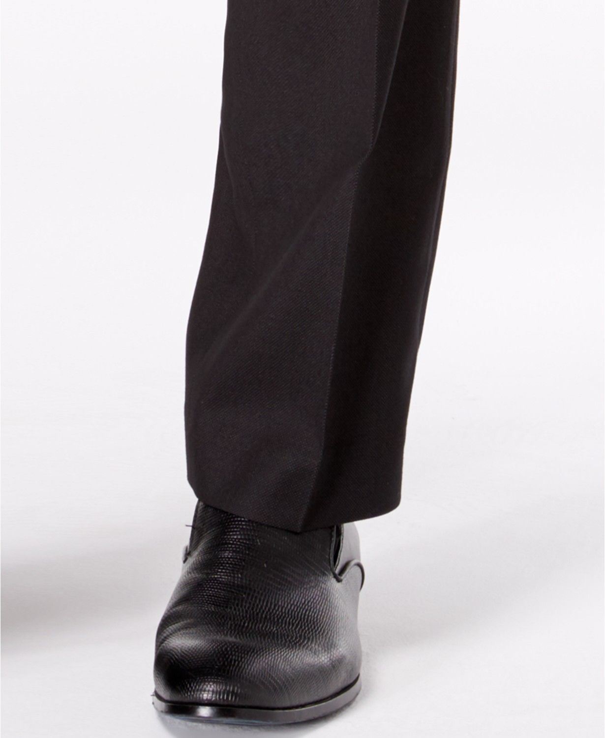 Marc New York Mens Modern fit 2 Piece Suit 42 S / 35 Waist Black Solid Stretch
