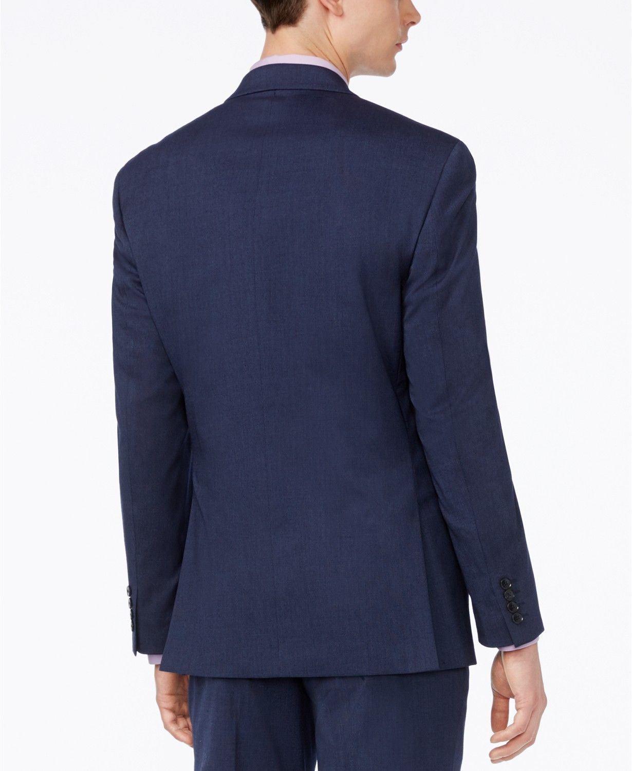 Alfani Mens Slim fit Suit Jacket Blazer 42 R Blue Solid