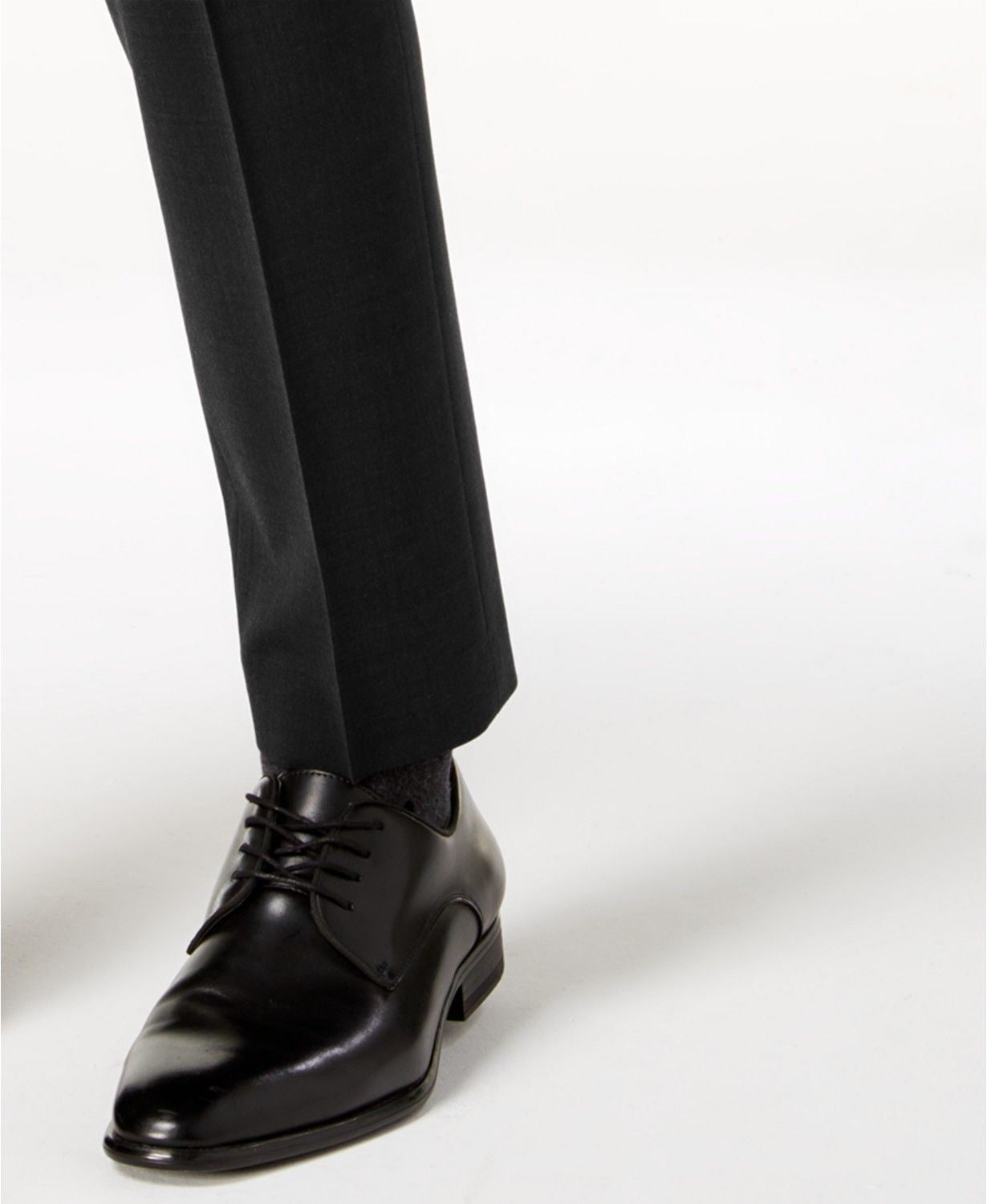 Calvin Klein Mens Skinny fit Dress Pants 38 / 30 Black Solid Stretch