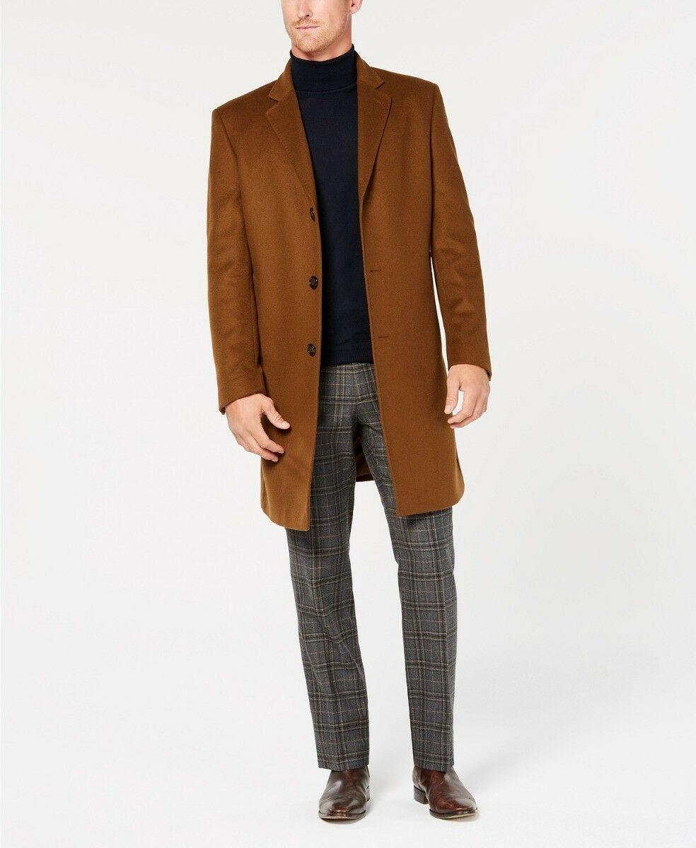 Lauren Ralph Lauren Mens Classic fit Overcoat Coat 38 R Brown Solid