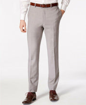 Calvin Klein Mens Slim fit Dress Pants 38 / 32 Light Grey Solid Stretch Wool