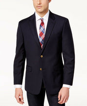 Tommy Hilfiger Modern-Fit TH Flex Solid Navy Blazer 42S Blue