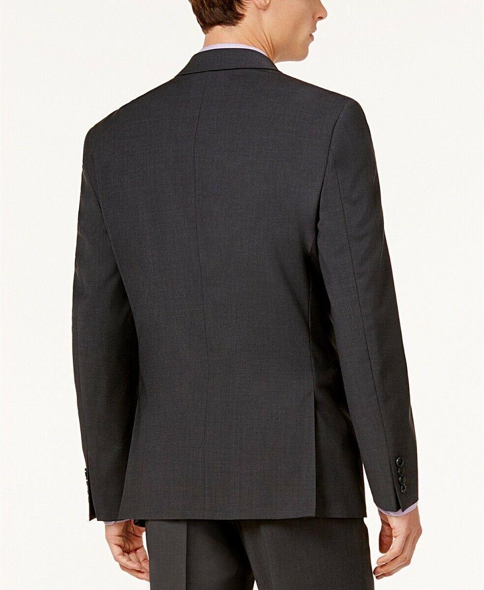 Bar Iii Mens Slim fit Suit Jacket Blazer 40 R Charcoal Grey Solid Stretch