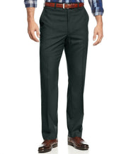 Michael Kors Mens Classic Fit Dress Pants 42 x 30 Black Solid Classic-Fit Stretch Flat Front Solid Pant