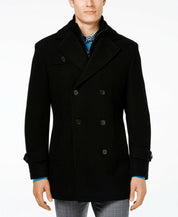 Lauren Ralph Lauren Mens Labrada Double-Breasted Wool Peacoat 40R Black Coat