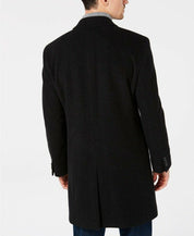Nautica Men's Barge Classic Fit Wool/Cashmere Blend Solid Overcoat 46 R Black