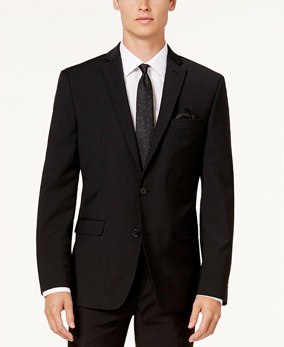 Bar III Men's Slim-Fit Active Stretch Suit Jacket 40R Black Sport Coat