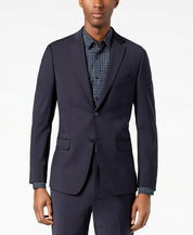 Calvin Klein Mens Skinny fit Suit Jacket Blazer 44 R Blue Solid Stretch