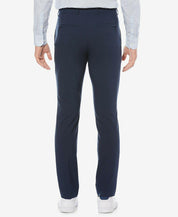 Perry Ellis Mens Slim Fit Stretch Subtle Plaid Dress Pants Blue 30 x 32
