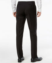 Calvin Klein Mens Slim fit Wool Tuxedo Pants 34 / 30 Black Solid