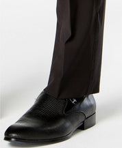 Calvin Klein Mens Slim fit Wool Tuxedo Pants 34 / 30 Black Solid