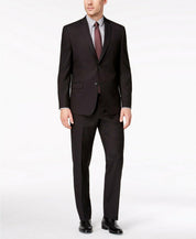 Andrew Marc Mens Slim fit 2 Piece Suit 42 S Pants 35 / 30 Black Solid