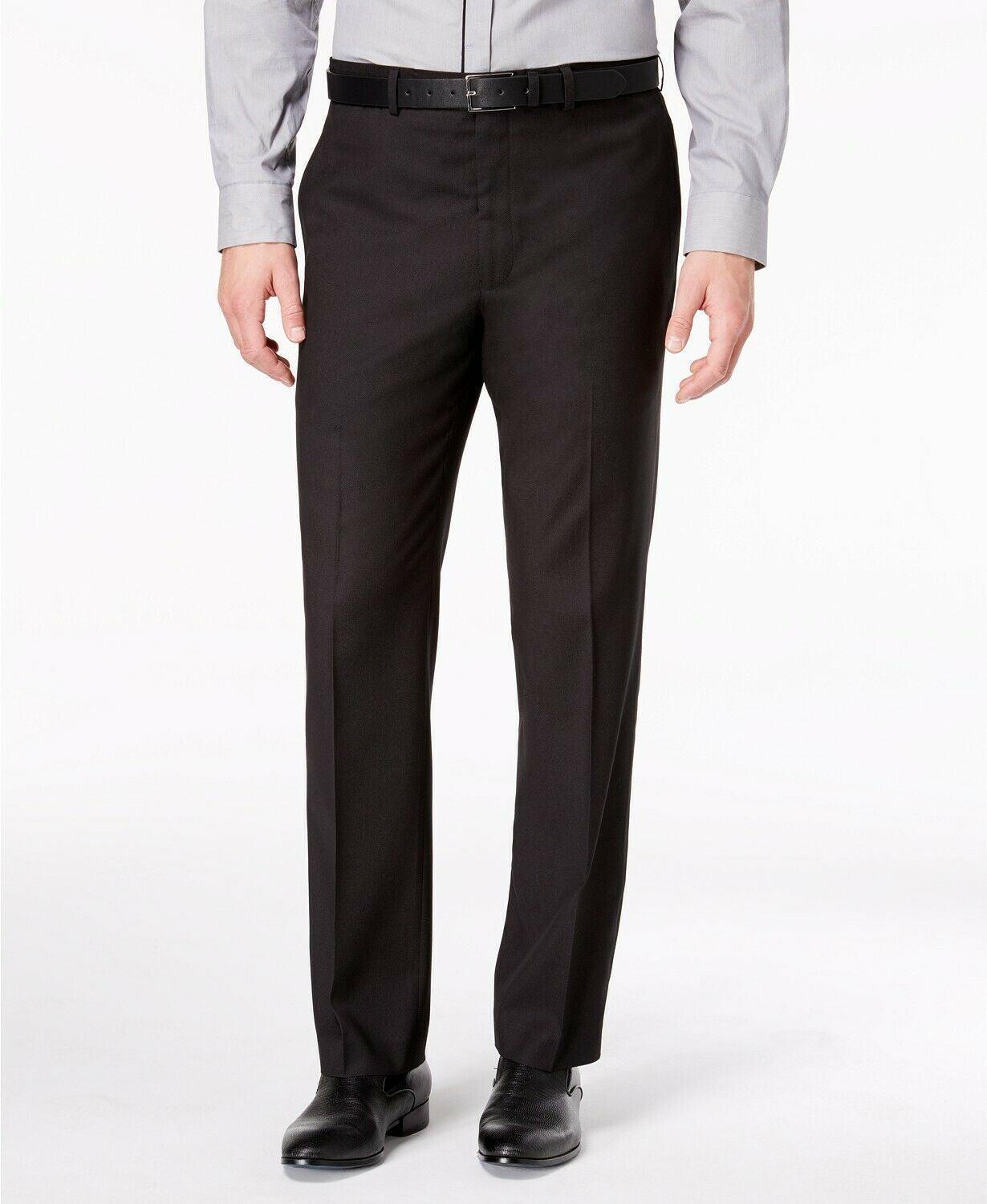 Andrew Marc Mens Slim fit 2 Piece Suit 42 S Pants 35 / 30 Black Solid