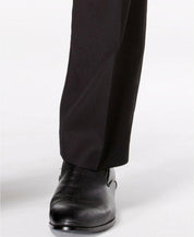 Andrew Marc Mens Slim fit 2 Piece Suit 42 R / 35 Waist Black Solid Stretch