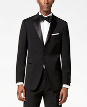 Tommy Hilfiger Mens Modern fit Wool Tuxedo Jacket Blazer 40 R Black Solid
