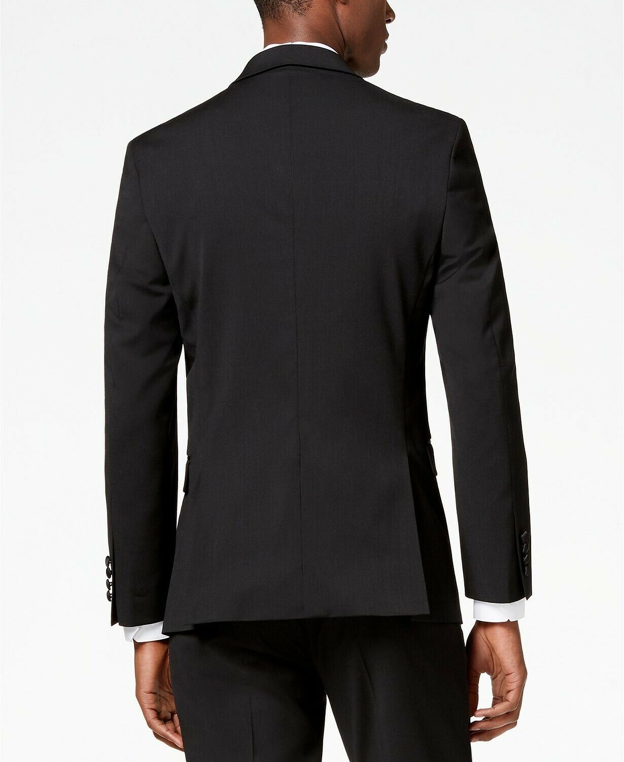 Tommy Hilfiger Mens Modern fit Wool Tuxedo Jacket Blazer 42 R Black Solid