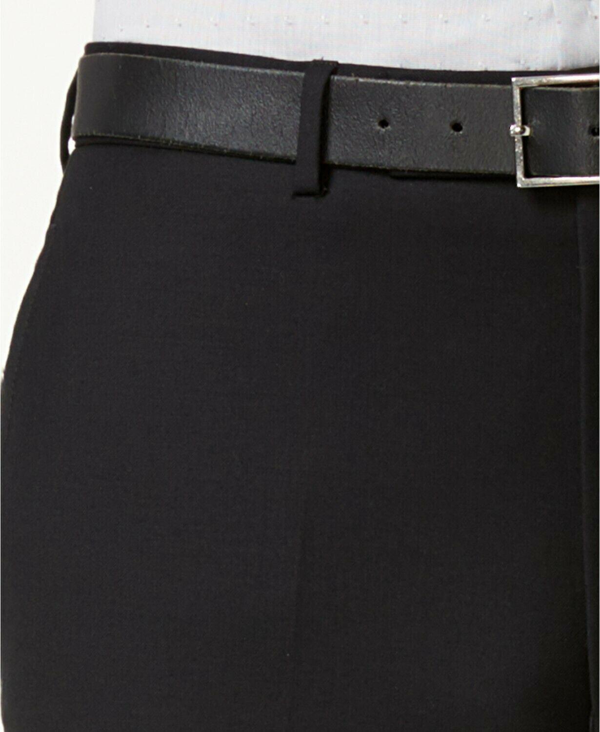 Calvin Klein Mens Skinny fit Dress Pants 30 / 32 Black Solid Stretch