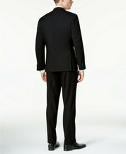 Kenneth Cole Mens Slim fit Suit Jacket Blazer 42 R Black Solid Stretch