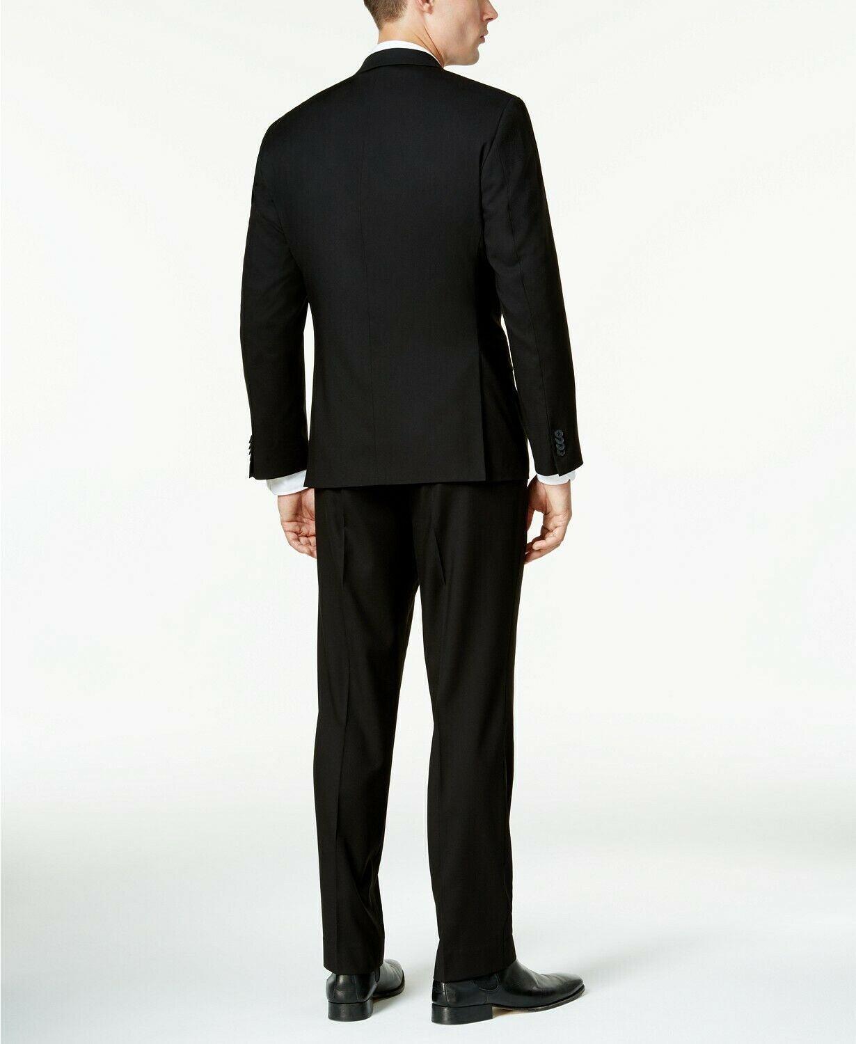 Kenneth Cole Mens Slim Fit Suit Jacket 36 Regular Black 29354084-084